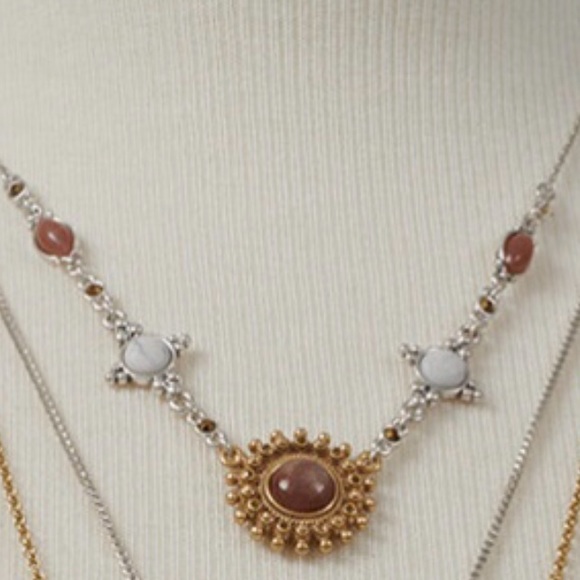 🎊HP🎊 Lucky Brand 3 in 1 Layered Stone Necklace* - Picture 3 of 6
